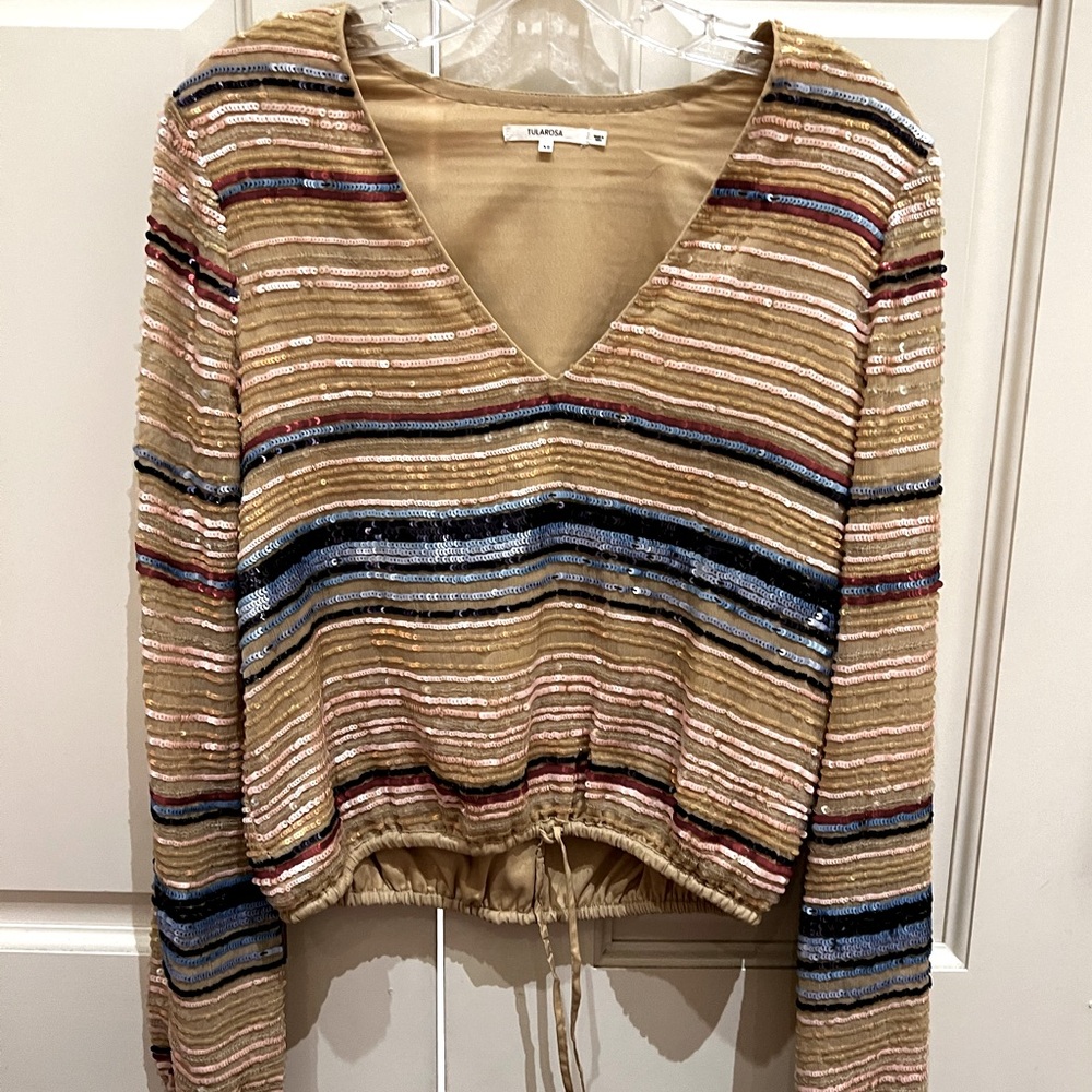 Tularosa crop sequin tunic